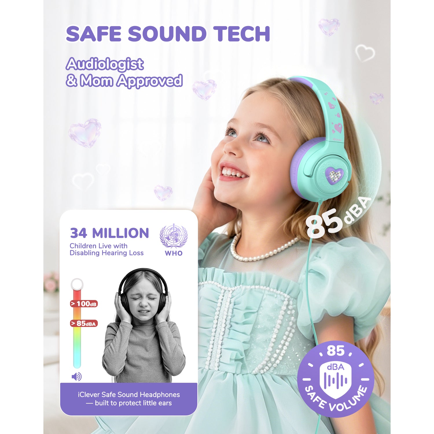 iClever Kids Headphones C371